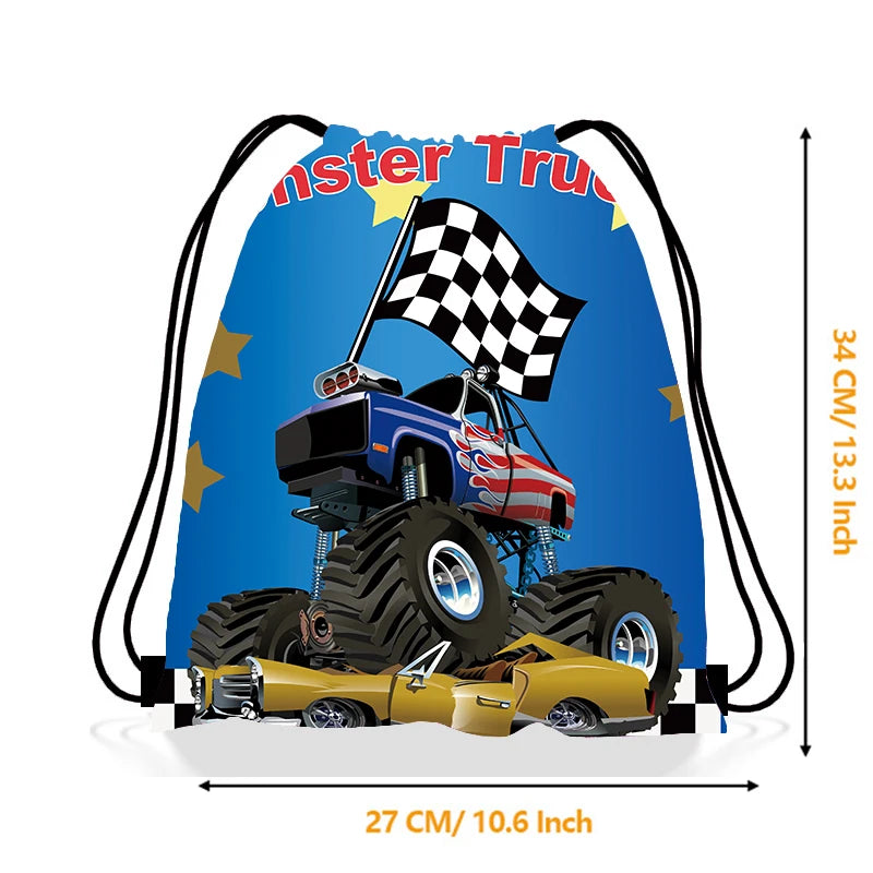 1pc Non Woven Drawstring Bag Birthday Party Gift Bag for Boys Girls Shoulder Storage Bag Multiple Themed Parties to Choose from