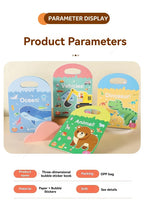 Sticker Books 3D Reusable Stickers Books Animal Dinosaurs Ocean World Vehicle Educational Travel Stickers