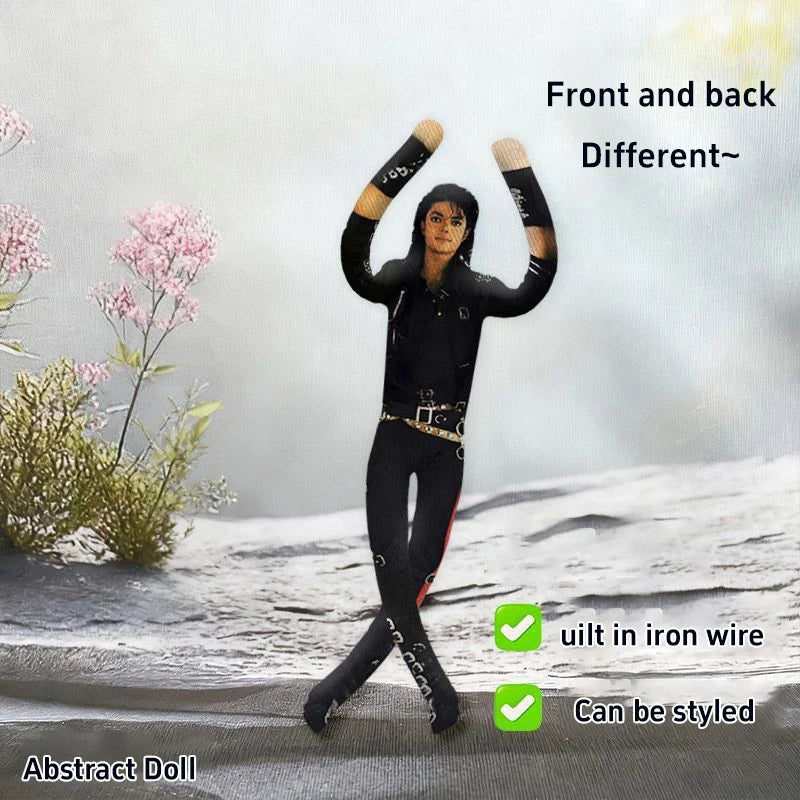 Michael Jackson Bendable Doll Flexible Wire Frame Poseable MJ Abstract Rat Jerky Doll King of Pop Collectible Fan Gift