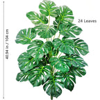 40-130cm（51.18in） Artificial Monstera Plant Fake Palm Tree Plastic Turtle Leaf Green Plant for Home Garden Room Office Decor