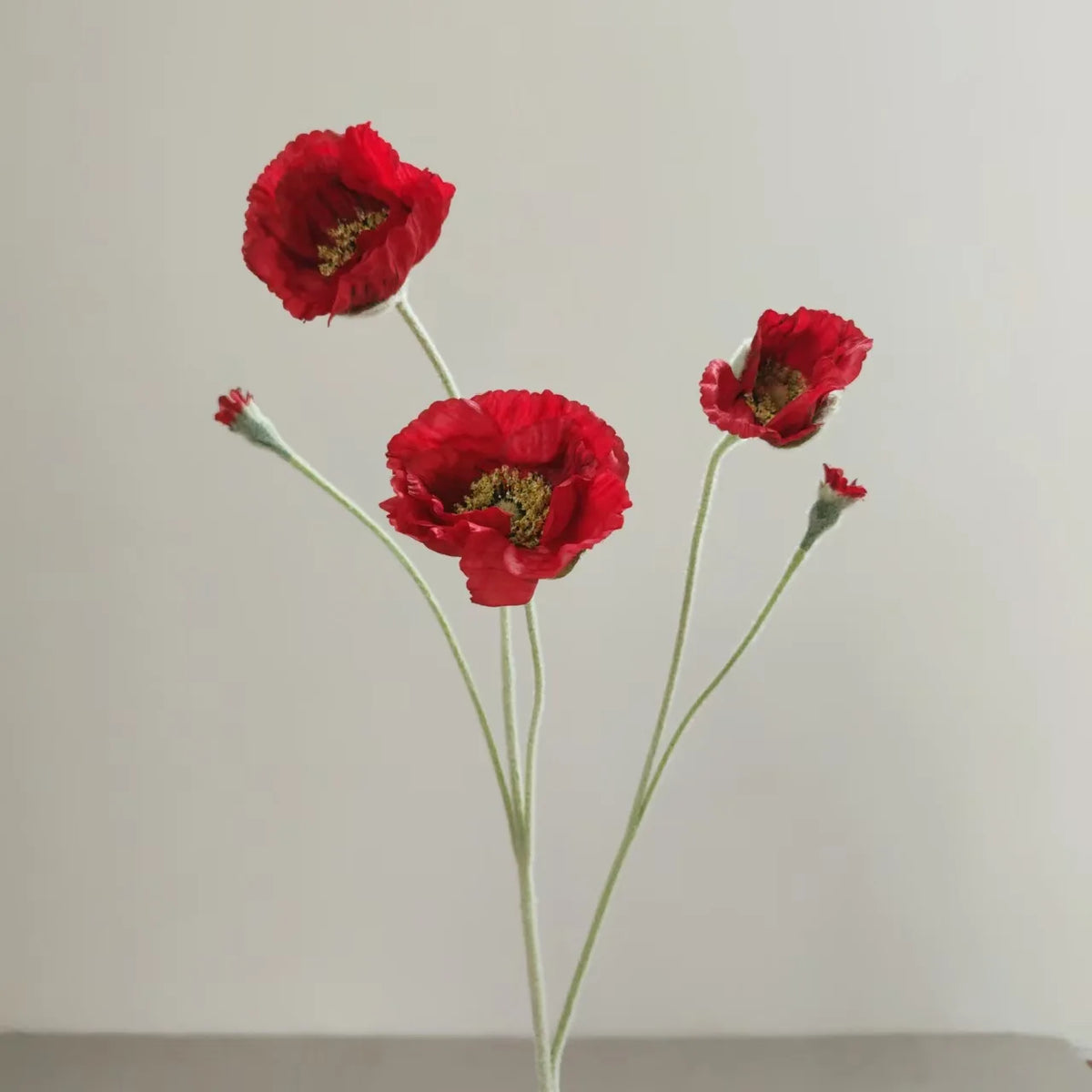 Poppy Artificial Flowers 65cm Long Stem Fake Flowers For Home Decor Garden Wedding Party Decoration DIY Flower Arrangement New