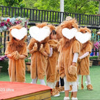 Child Deluxe Lion King Costume Baby Kid Adult Furry Animal Carnival Party Halloween Cosplay Costume Fancy Movie Role Jumpsuit