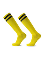White Black Stripes Football Soccer Socks For Men Teenages Kids Boys Over the Calf Baseball Rugby Athletic Socks Women Girls