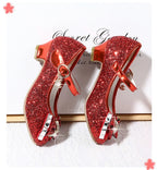 Children Princess Sandals Kids Girls Wedding Shoes High Heels Dress Shoes Bowtie Purple Pink Blue Silver Shoes For Girls