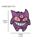 Gengar Cartoon Brooches Anime Enamel Lapel Pins for Backpack Accessories Fans Collection Brooches Jewelry Gift