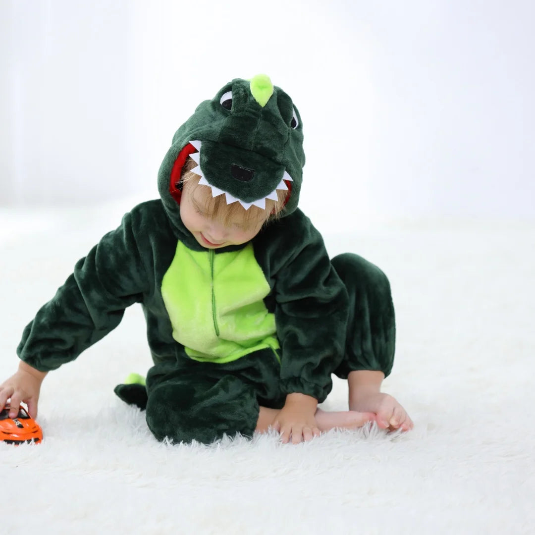 Inflant Newborn Rompers Kigurumi Winter Animal Onesie Kids Jumpsuit Pajamas Baby Dinosaur Costumes For Christmas Halloween Party