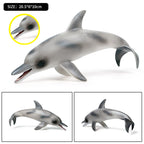 Oenux Ocean Animal Savage Megalodon Beluga Big Shark Orca Sperm Blue Whale Action Figures Sea Life Model Educational Kids Toy