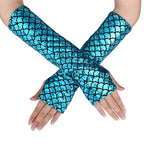 Women's Mermaid Cosplay Fingerless Gloves – Color Change Stage Accessory