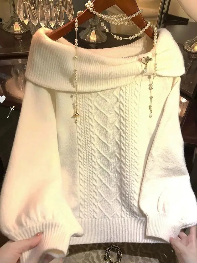 Preppy Style Sweet Knitted Sweater 2000s Aesthetic Gyaru Chic Korean Y2k Jumper Sweater Long Sleeve Coquette Knitwears