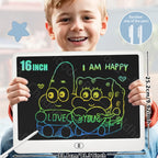 8/11/13/16 Inch LCD Drawing Tablet Writing Board Kids Doodle Painting Handwriting Pad Toy for 3 4 5 6 7 8 Years Girls Boys Gifts