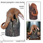 Oenux Realistic Wildlife Animal Model Beaver Badger Wolverine Anteater Pangolin Figurine  Simulation Cognitive Educational Displ