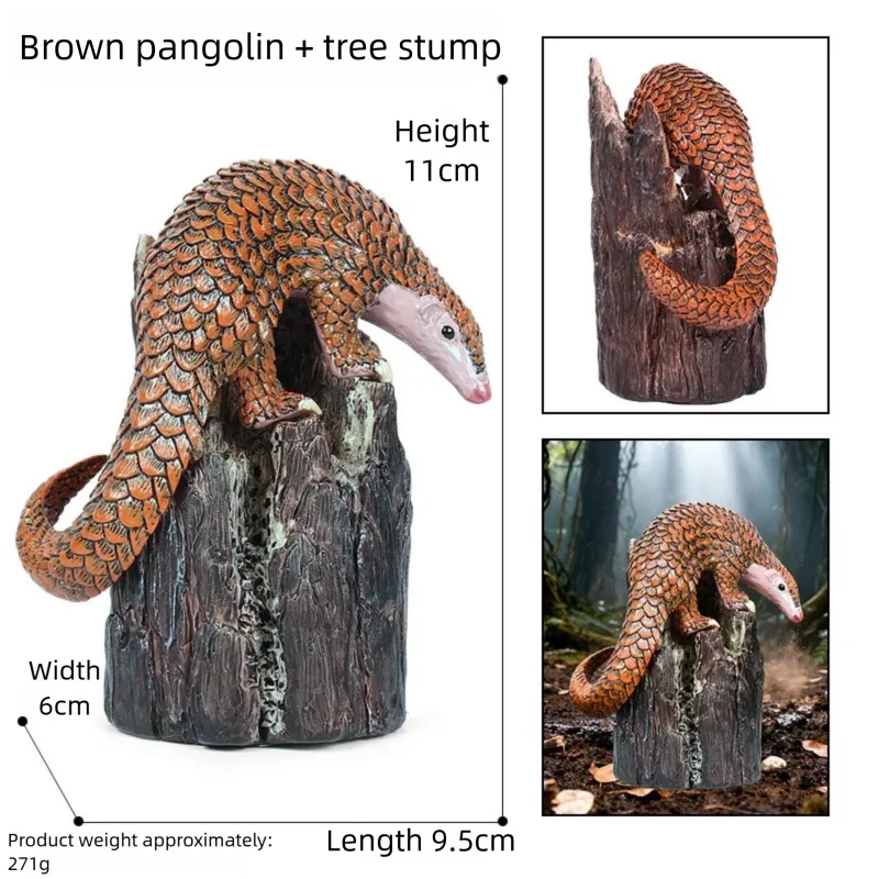 Oenux Realistic Wildlife Animal Model Beaver Badger Wolverine Anteater Pangolin Figurine  Simulation Cognitive Educational Displ