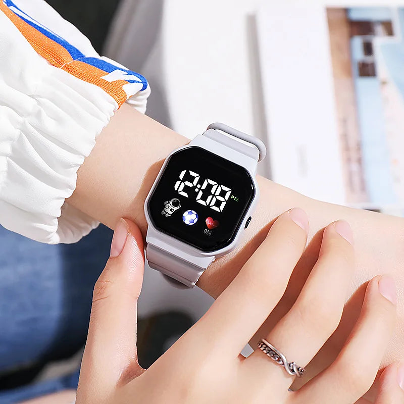 Kids Football LED Digital Sports Watch – Silicone Wristwatch