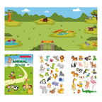 New Sticker Book Focus Potential Development Reusable Stickers Cartoon Animal Enlightenment Baby Early Education Book For Kids