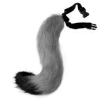 FluffyAnime Animal Fur Fox Tail Cat Paws Gloves and Ears Headwear Face Mask Cosplay Costume  Set Halloween Party Accessorie