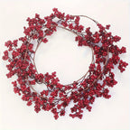 1pc 190cm Artificial Cranberry Vine, Christmas - Suitable for Dining Table, New Year Celebration, Engagement Party Decor
