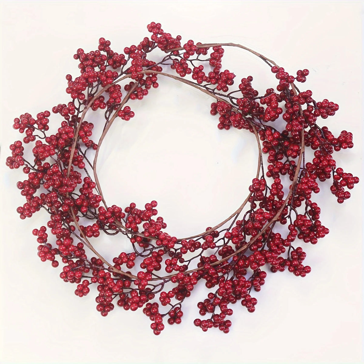 1pc 190cm Artificial Cranberry Vine, Christmas - Suitable for Dining Table, New Year Celebration, Engagement Party Decor