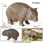 Oenux Classic Australian Wild Animals Kangaroos Koala Platypus Tasmanian Devil Echidna Cassowary Model Figurine Toy Kid Gift