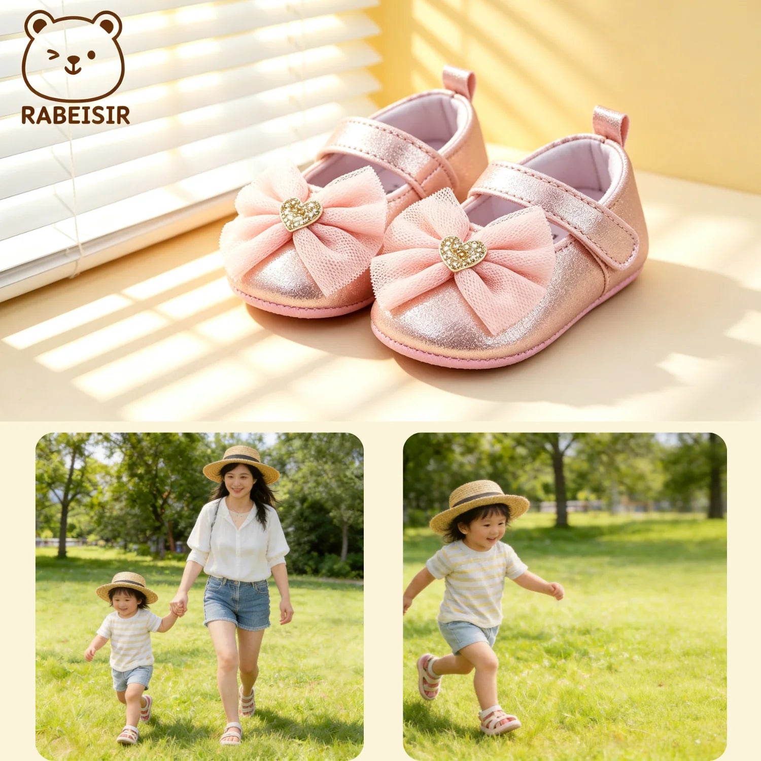 Baby First Step Shoes Breathable Non Slip Toddler Princess Lace