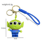 Disney Toy Story Figure Keyring Woody Buzz Alien Smarty Pants Car Keychain Cute Doll Pendant Birthday Christmas Gift for Kids