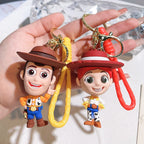 Disney Toy Story Figure Keyring Woody Buzz Alien Smarty Pants Car Keychain Cute Doll Pendant Birthday Christmas Gift for Kids