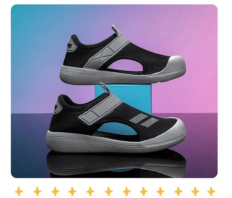 Kids Closed Toe Mesh Sandals Lightweight Beach Shoes for Children