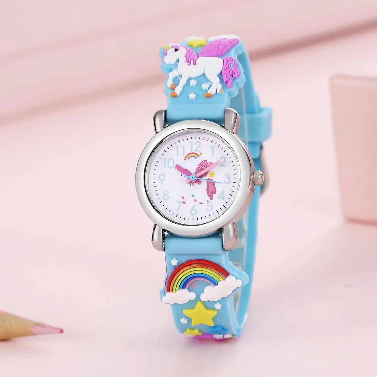 Rainbow Winged Unicorn Watch for Kids – Cartoon Children’s Watch
