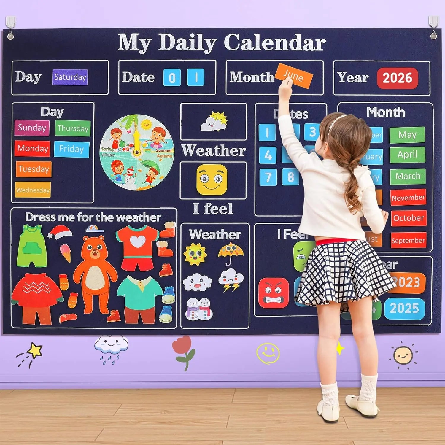 Farm Animals Felt Story Busy Board 4-in-1 Learning Activity Set
