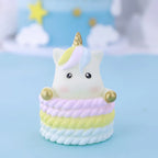 Pink Unicorn Birthday Cake Decorations Rainbow Unicorn Butterfly Cake Toppers Girls Happy Unicornio Birthday Party Cake Decors