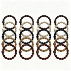 20PCS/Set Basic Bean Elastic Hair Bands For Women Girls High Ponytail Hair Tie Scrunchie Rubber Band Hair Ring Hair Accessories