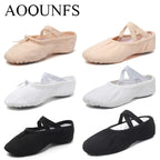 Canvas Ballet Shoes Split Sole Dance Slippers for Kids Adults