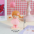 Princess Cake Topper Beautiful Girl with Bow Stars for Happy 1st Birthday Party Cake Decoration Baby Shower Party Supplies