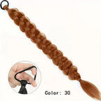 24 Inch Synthetic Long Braided Ponytail Hair Extensions for Women With Elastic Band  Hair Accessories