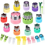 Sandwich Cutters Set for Children Food Cookies Bread Mold Maker Fruit and Vegetable Shapes Cutting Mould Baking Tools for Kids