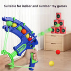 Slingshot Target Sticky Ball Dartboard Bow Arrow Set Montessori Educational Toy Throw Sport Outdoor Fidget Game
