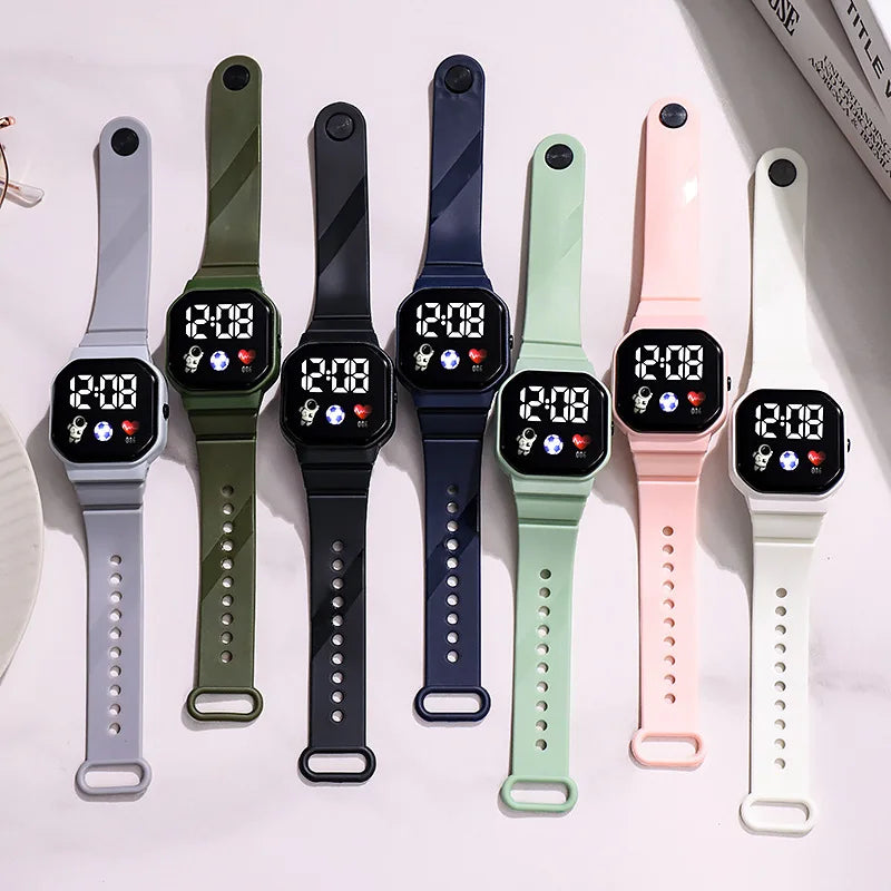 Kids Football LED Digital Sports Watch – Silicone Wristwatch