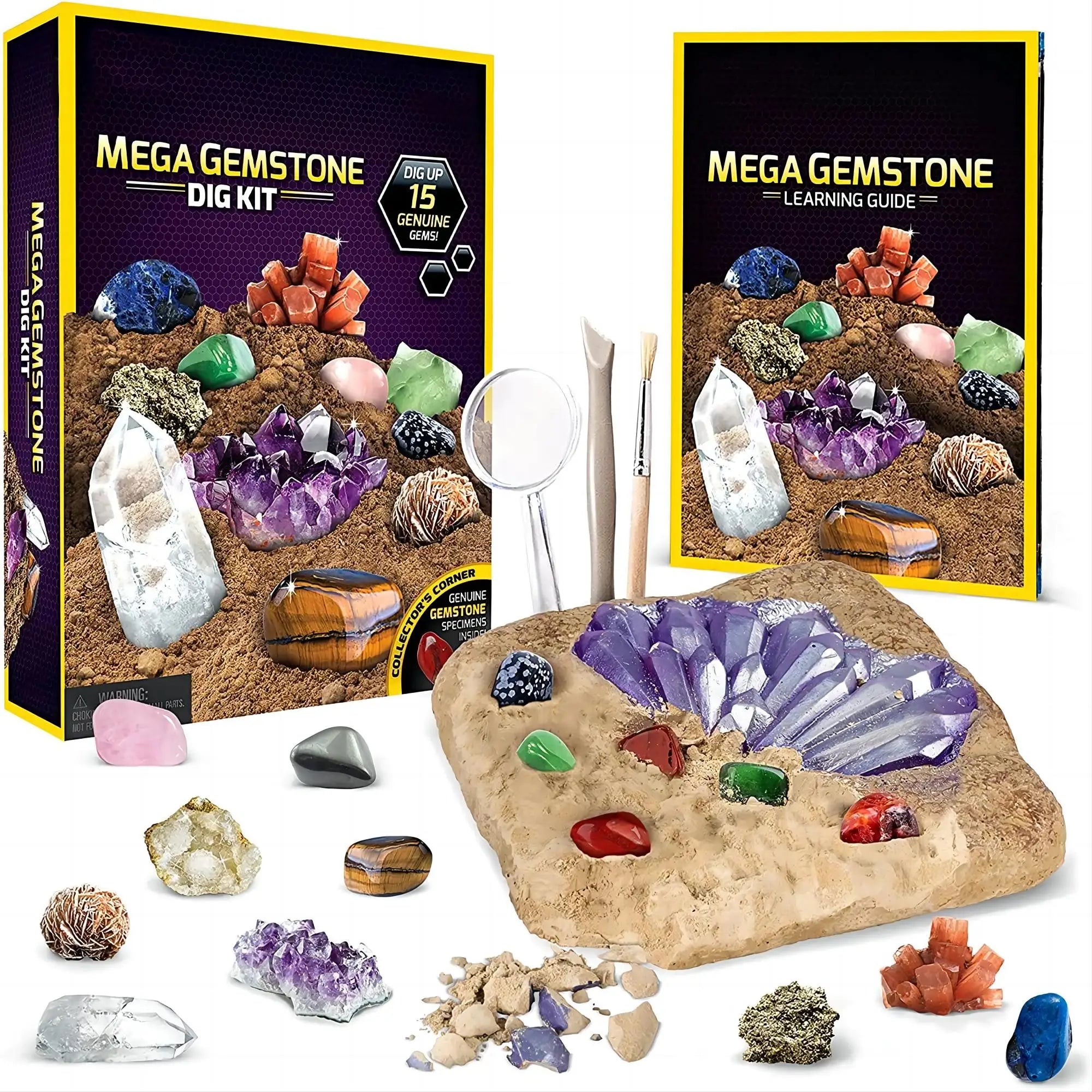 STEM Mega Gemstone Dig Kit for Kids Crystal Mining Set