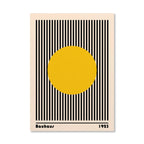 Abstract Orange Bauhaus Geometric Poster Pop Art Sunrise & Bicycle Wall Art Prints for Modern Living Room Dormitory Home Decor