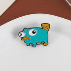 Perry The Platypus Enamel Pin Cartoon Anime Characters Cute Duck Brooch Lapel Backpack Badge Funny Jewelry Gift For Friends ﻿