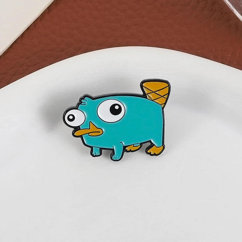 Perry The Platypus Enamel Pin Cartoon Anime Characters Cute Duck Brooch Lapel Backpack Badge Funny Jewelry Gift For Friends ﻿