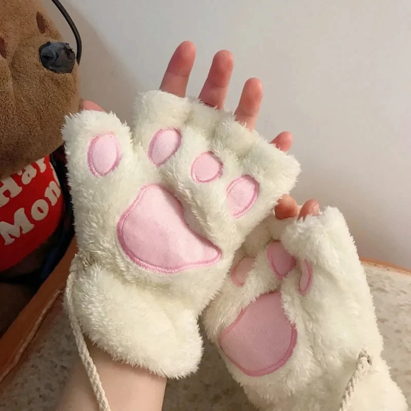 Lolita Cat Ear Paw Gloves Hairband Dance Prom Halloween Cat Ears Headwear Cosplay Cat Ear Anime Party Costume Bell Headwear High