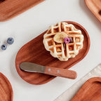 Cross-border Spot Japanese Solid Wooden Tray Meal Inventory Heart Plate Rectangular Walnut Color Dessert Fruit Plate Fruit Dish