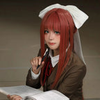 Anime Doki Doki Literature Club Monika Cosplay Costumes Sayori Yuri Natsuki Halloween Costumes for Women Dress Vestido Clothing