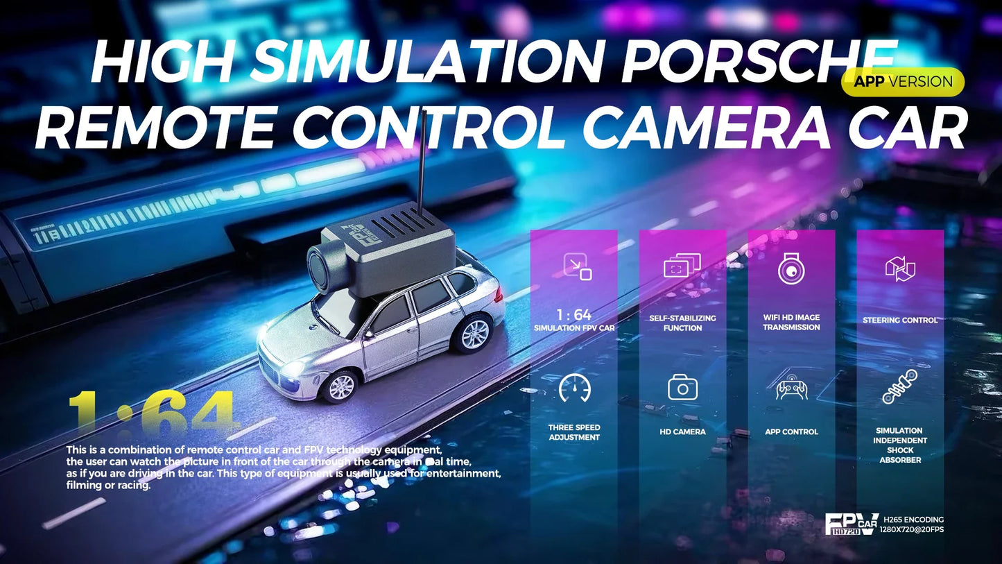 6401 Mini RC Car 1:64 with 720P FPV Camera – Kids Racing Toy