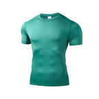 Men's Running T Shirt Summer Short Sleeve Male Sport Tops Tee Workout T-shirt Skinny Tights Gym Fitness Compression Shirts Men