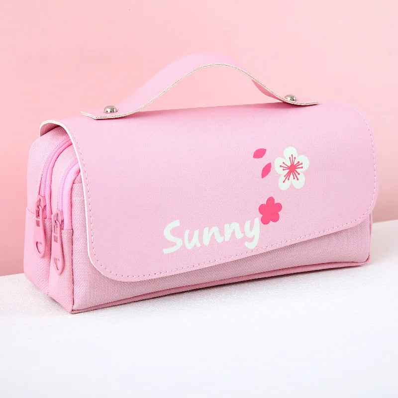 Cute Decompression Pencil Case Large Capacity Storage Bag Back to School Supplies Kawaii Korean Stationery Pen Cases
