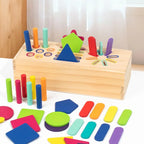 Wooden Geometric Solids Sorting Toy for Kids