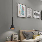 Modern LED Pendant Light in Black and White E27 Bedroom Table Dining Room Hanging Light Lampshade Home Cabinet Suitable for