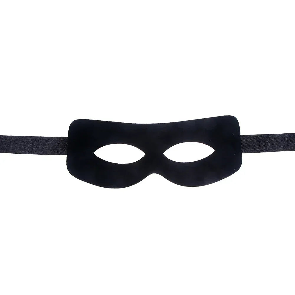 Halloween Masquerade Half Mask Bandit Ninja Lone Ranger Costume Black Eye Mask Exquisite Halloween Cosplay Costume Party Prop