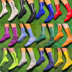 1 Pair Non Slip Soccer Socks Men Non Skid Grip Football Basketball Sport Cycling Socks 2025 New